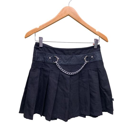 Womens Royal Bones Black Mini Goth Punk Emo Skirt Size S - Picture 2 of 7